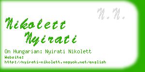 nikolett nyirati business card